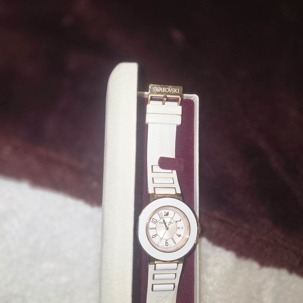 Swarovski White and Rose Gold Women's Watch